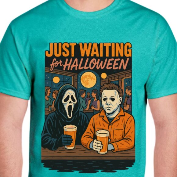 Just Waiting for Halloween Horror Shirt - Picture 6 of 6